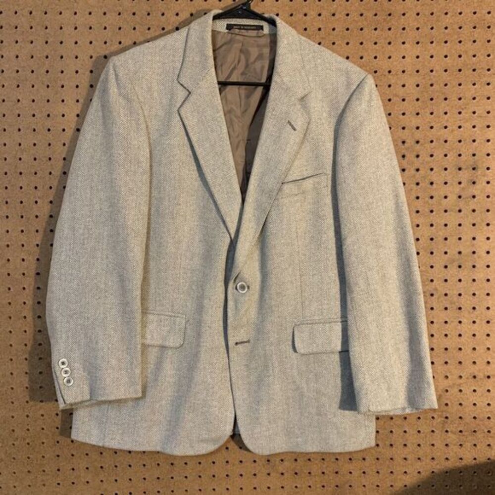 Witty Brothers Vintage Blazer Jacket Wool Linen Preppy academia Retro Tan‎ 41 S